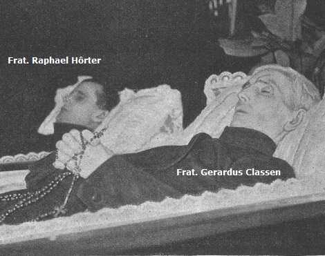 I due Fratelli redentoristi Gerardus Classen (1878-1931) e Raphael Hörter (1889-1931) della Provinvicia Germania Inf. morirono a tre giorni di distanza e furono accomunati in un unico solenne funerale. I fedeli nell’occasione dimostrarono ai figli di S. Alfonso un affettuoso attaccamento.